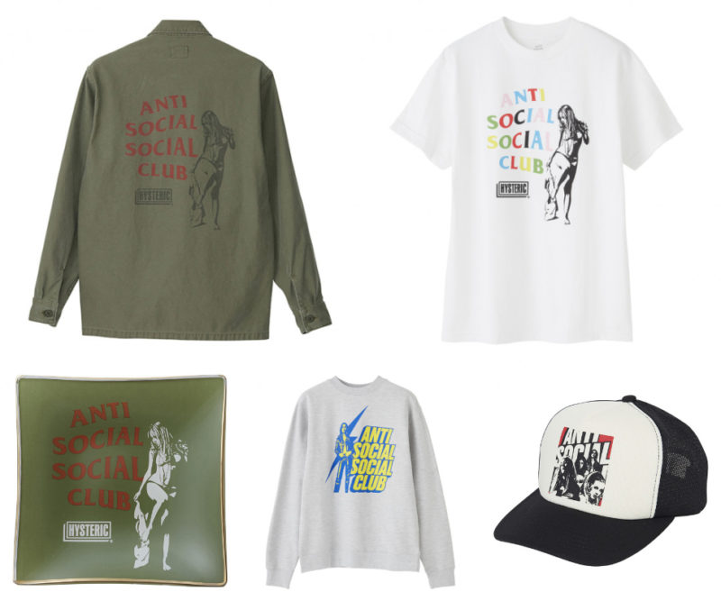 anti social club hysteric アンチソーシャル Tシャツ