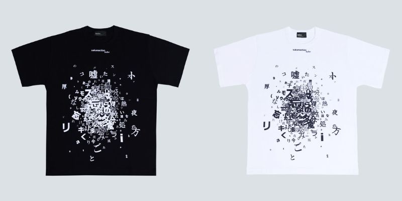 kolor × sakanaction GRAPHIC TEE 白　white