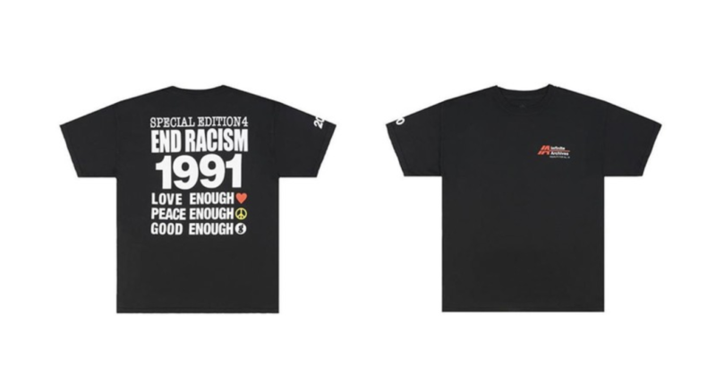 48時間限定！藤原ヒロシ × Infinite Archives END RACISM Tシャツ 2020 