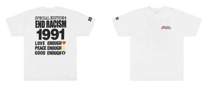 48時間限定！藤原ヒロシ × Infinite Archives END RACISM Tシャツ 2020 ...
