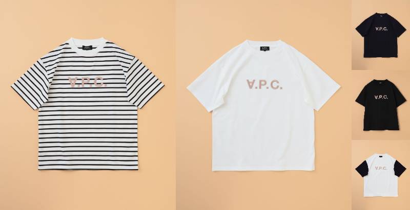 A.P.C. BEAMS LIGHTS 別注 VPC ロゴプリント半袖 Tシャツ