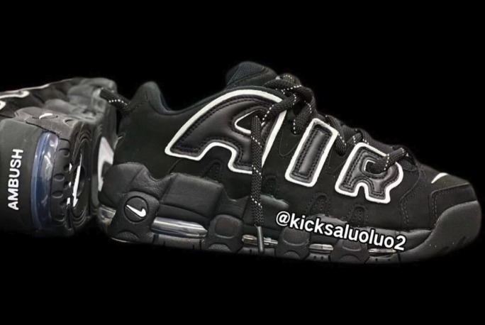 新品 NIKE AIR MORE UPTEMPO BLACK WHITE