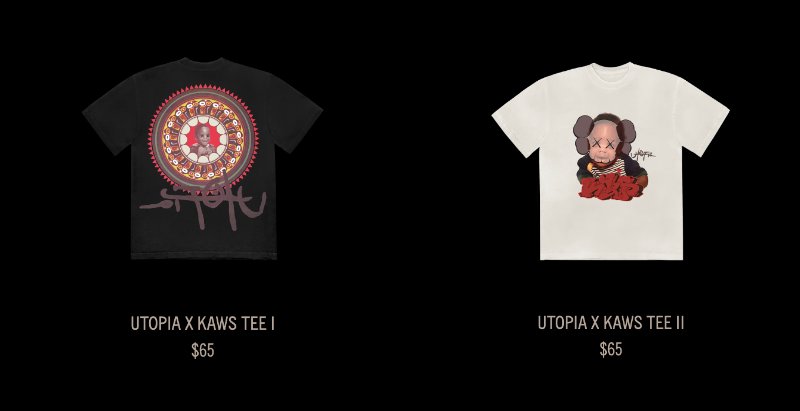 【入手困難】Travis Scott x KAWS Utopia I Tee